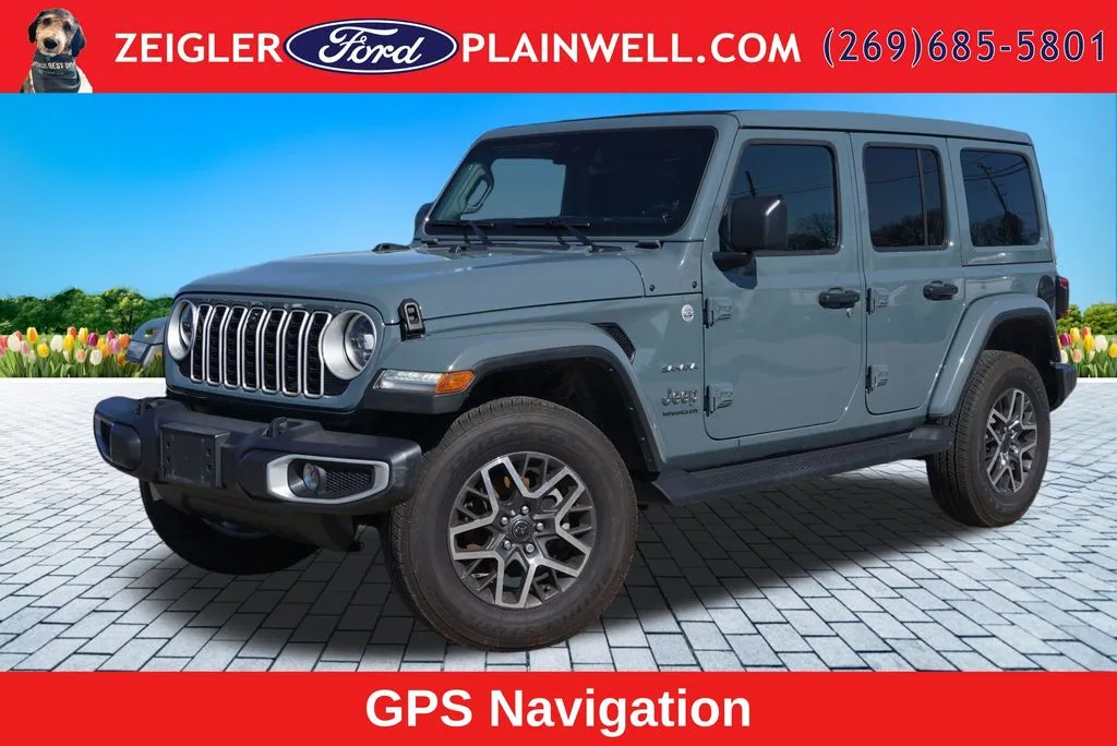 Gray 2024 Jeep Wrangler Sahara for sale in Plainwell, MI