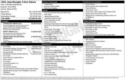 Photos of 2024 Jeep Wrangler Sahara for sale in Plainwell, MI at Zeigler Ford of Plainwell