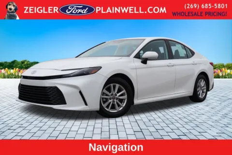 White 2025 Toyota Camry LE HYBRID for sale in Plainwell, MI