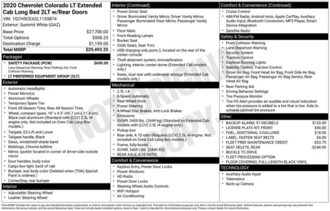 Photos of 2020 Chevrolet Colorado LT for sale in Plainwell, MI at Zeigler Ford of Plainwell