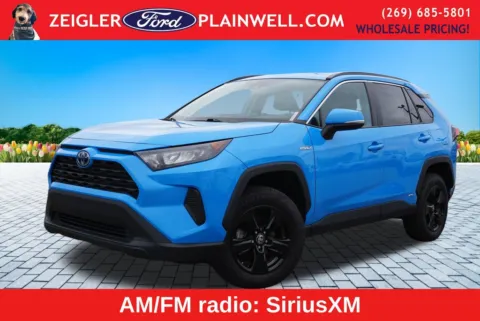 Blue 2021 Toyota RAV4 Hybrid LE for sale in Plainwell, MI