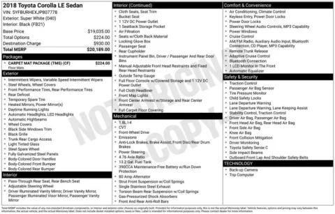 Photos of 2018 Toyota Corolla L for sale in Plainwell, MI at Zeigler Ford of Plainwell