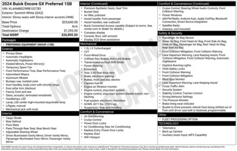 Photos of 2024 Buick Encore GX Preferred for sale in Plainwell, MI at Zeigler Ford of Plainwell