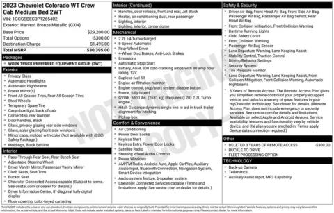 Photos of 2023 Chevrolet Colorado Work Truck for sale in Plainwell, MI at Zeigler Ford of Plainwell