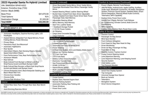 Photos of 2023 Hyundai Santa Fe Hybrid Limited for sale in Plainwell, MI at Zeigler Ford of Plainwell