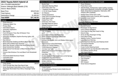 Photos of 2022 Toyota RAV4 Hybrid LE for sale in Plainwell, MI at Zeigler Ford of Plainwell