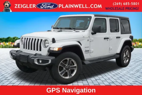 White 2020 Jeep Wrangler Unlimited Sahara for sale in Plainwell, MI