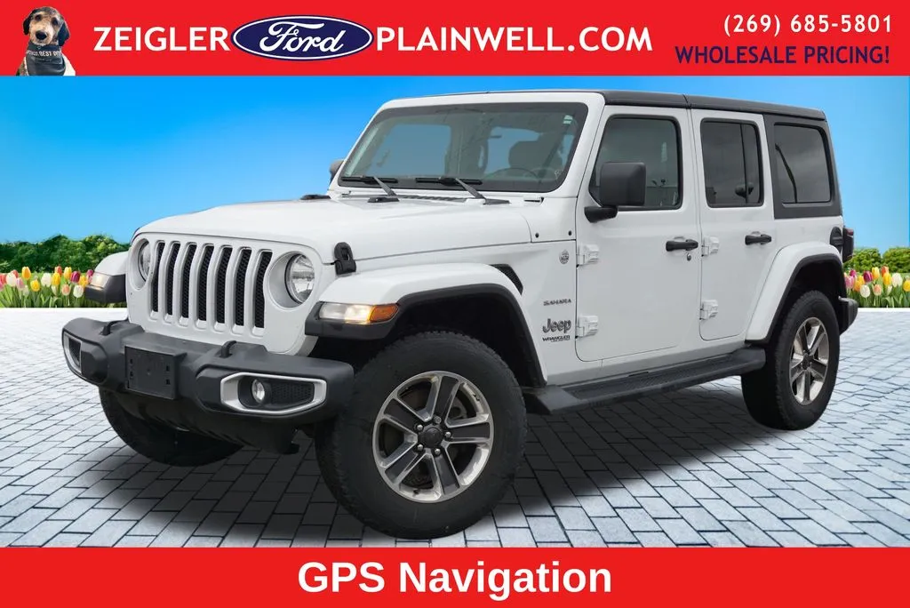White 2020 Jeep Wrangler Unlimited Sahara for sale in Plainwell, MI