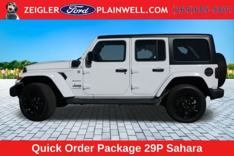 Photos of 2023 Jeep Wrangler Sahara 4xe for sale in Plainwell, MI at Zeigler Ford of Plainwell