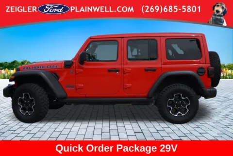 Photos of 2022 Jeep Wrangler Unlimited Rubicon 4xe for sale in Plainwell, MI at Zeigler Ford of Plainwell