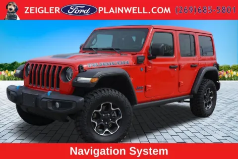 Red 2022 Jeep Wrangler Unlimited Rubicon 4xe for sale in Plainwell, MI