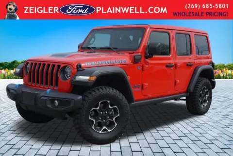 Red 2022 Jeep Wrangler Unlimited Rubicon 4xe for sale in Plainwell, MI
