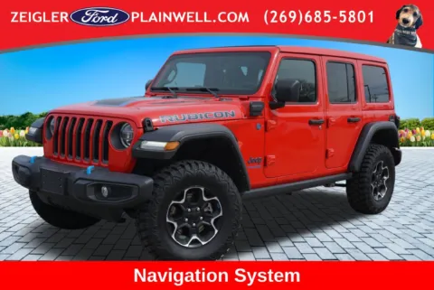 Red 2022 Jeep Wrangler Unlimited Rubicon 4xe for sale in Plainwell, MI