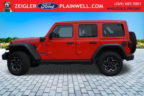 Photos of 2022 Jeep Wrangler Unlimited Rubicon 4xe for sale in Plainwell, MI at Zeigler Ford of Plainwell