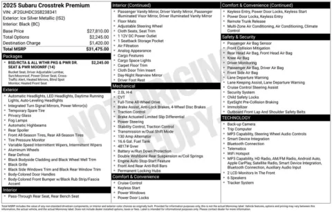 Photos of 2025 Subaru Crosstrek Premium for sale in Plainwell, MI at Zeigler Ford of Plainwell