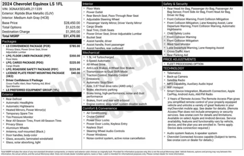 Photos of 2024 Chevrolet Equinox LS for sale in Plainwell, MI at Zeigler Ford of Plainwell