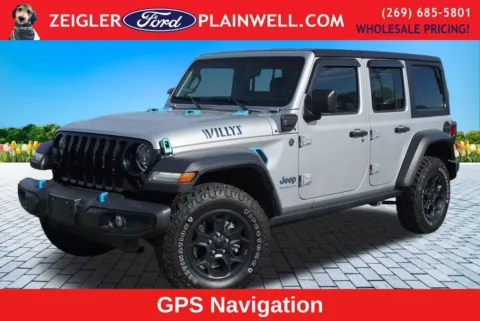 Silver 2023 Jeep Wrangler Base 4xe for sale in Plainwell, MI
