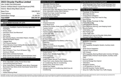 Photos of 2023 Chrysler Pacifica Limited for sale in Plainwell, MI at Zeigler Ford of Plainwell