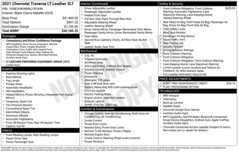 Photos of 2021 Chevrolet Traverse LT Leather for sale in Plainwell, MI at Zeigler Ford of Plainwell