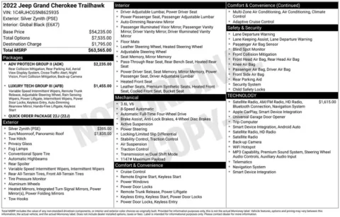 Photos of 2022 Jeep Grand Cherokee Trailhawk for sale in Plainwell, MI at Zeigler Ford of Plainwell