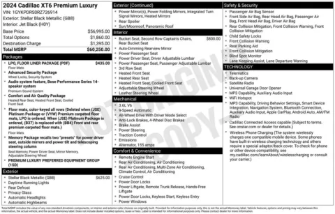 Photos of 2024 Cadillac XT6 Premium Luxury for sale in Plainwell, MI at Zeigler Ford of Plainwell