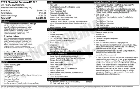 Photos of 2023 Chevrolet Traverse RS for sale in Plainwell, MI at Zeigler Ford of Plainwell