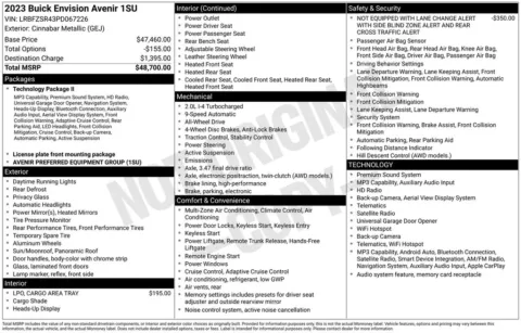 Photos of 2023 Buick Envision Avenir for sale in Plainwell, MI at Zeigler Ford of Plainwell