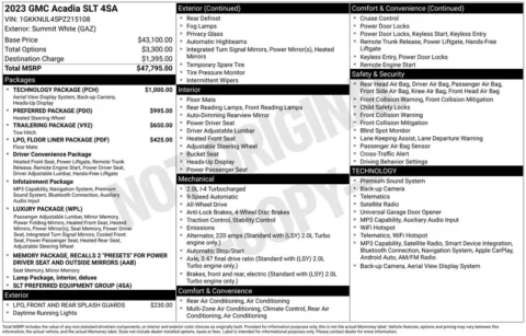 Photos of 2023 GMC Acadia SLT for sale in Plainwell, MI at Zeigler Ford of Plainwell