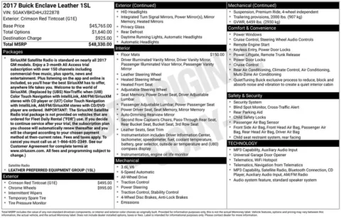 Photos of 2017 Buick Enclave Leather Group for sale in Plainwell, MI at Zeigler Ford of Plainwell