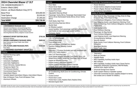 Photos of 2024 Chevrolet Blazer LT for sale in Plainwell, MI at Zeigler Ford of Plainwell