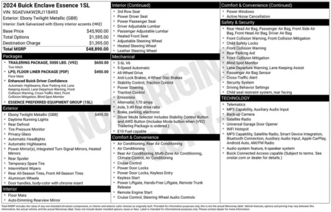 Photos of 2024 Buick Enclave Essence for sale in Plainwell, MI at Zeigler Ford of Plainwell