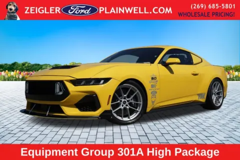 Yellow 2024 Ford Mustang GT for sale in Plainwell, MI