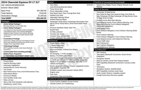 Photos of 2024 Chevrolet Equinox EV LT for sale in Plainwell, MI at Zeigler Ford of Plainwell