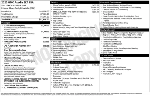 Photos of 2023 GMC Acadia SLT for sale in Plainwell, MI at Zeigler Ford of Plainwell