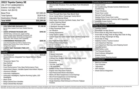 Photos of 2022 Toyota Camry SE for sale in Plainwell, MI at Zeigler Ford of Plainwell