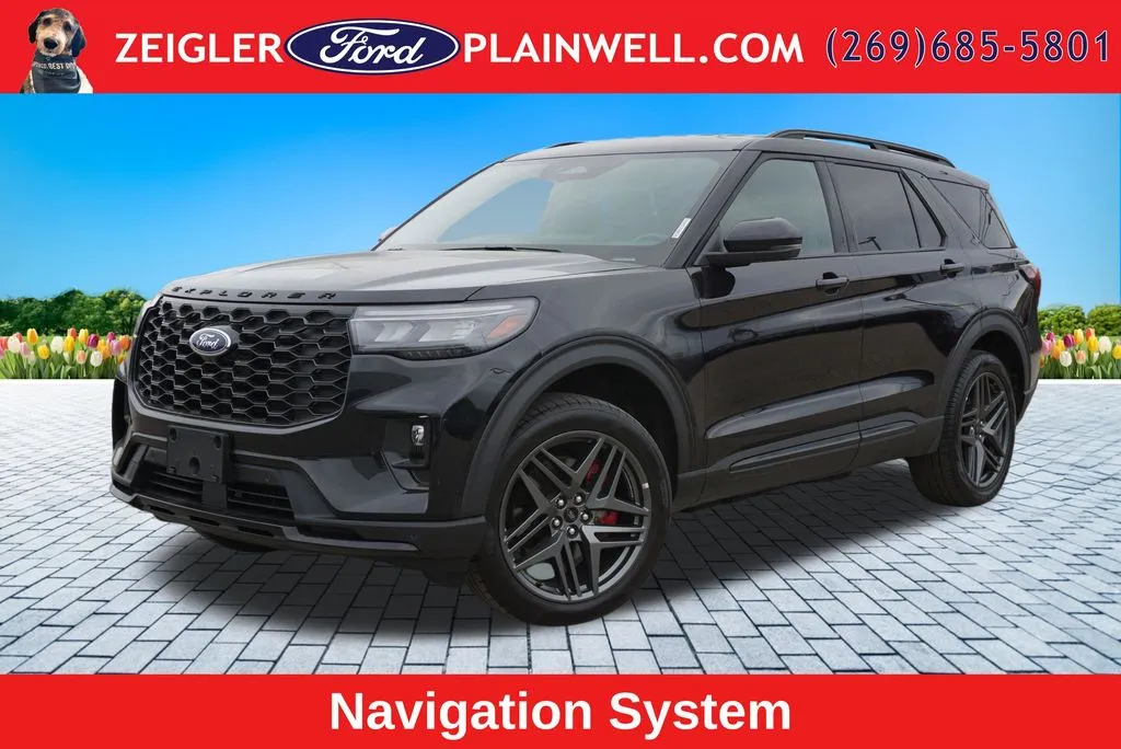 Black 2025 Ford Explorer ST-Line for sale in Plainwell, MI