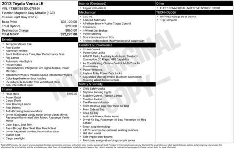 Photos of 2013 Toyota Venza LE for sale in Plainwell, MI at Zeigler Ford of Plainwell