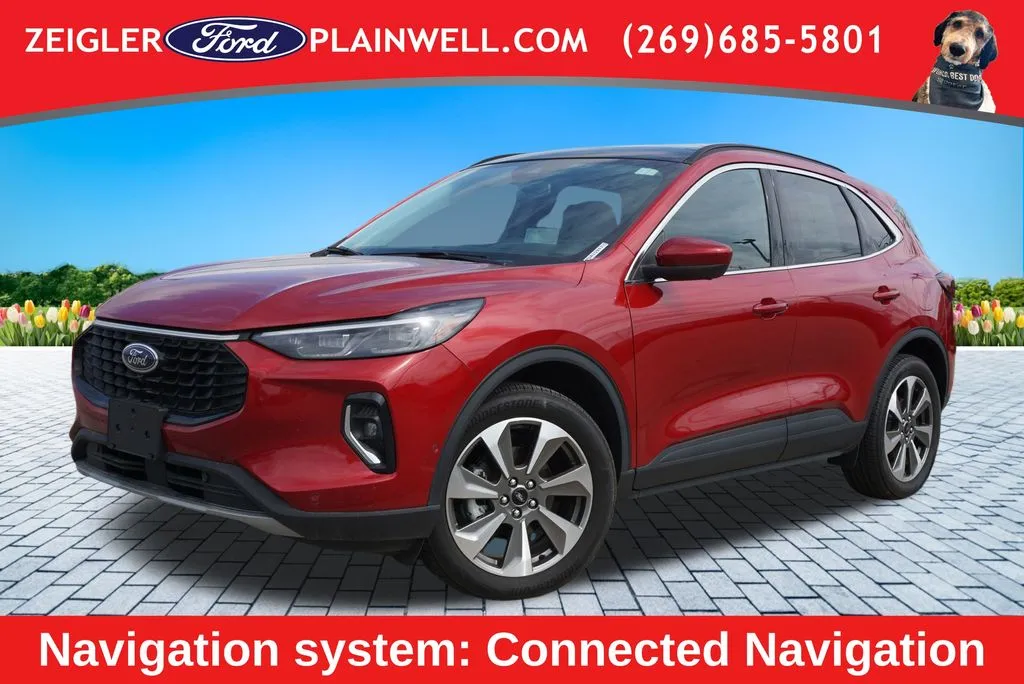 Red 2023 Ford Escape Hybrid Platinum for sale in Plainwell, MI