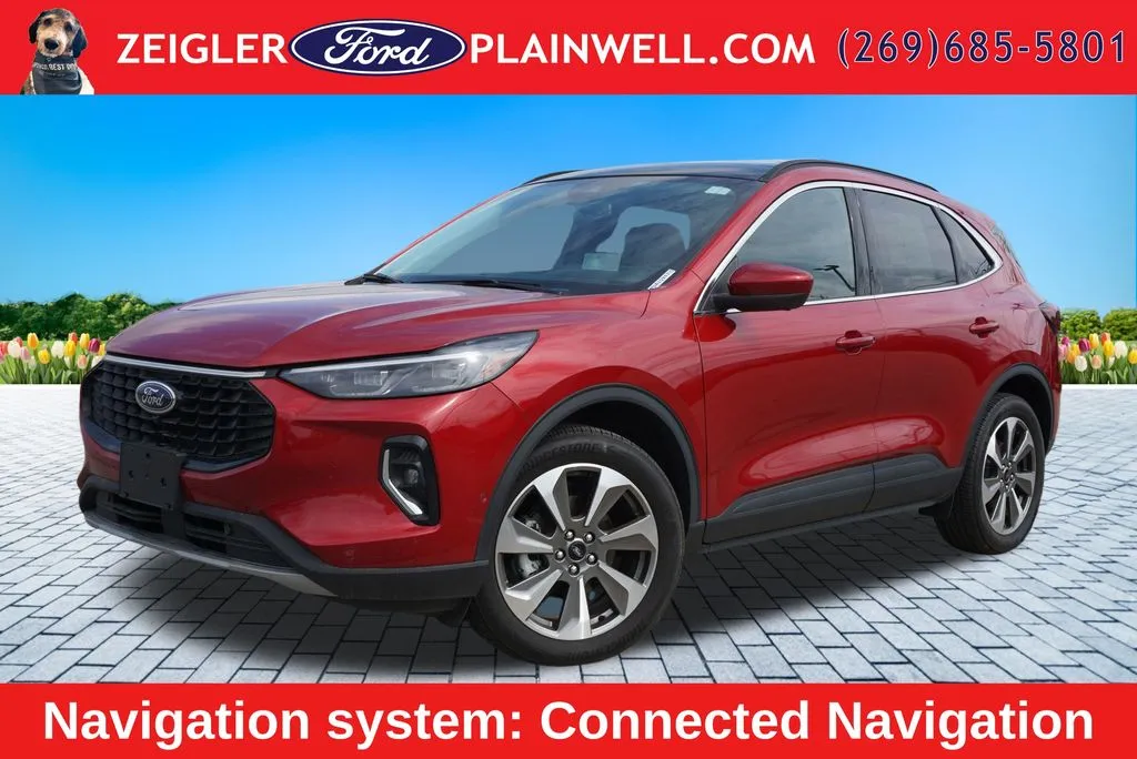 Red 2023 Ford Escape Hybrid Platinum for sale in Plainwell, MI