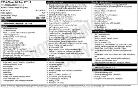 Photos of 2016 Chevrolet Trax LT for sale in Plainwell, MI at Zeigler Ford of Plainwell