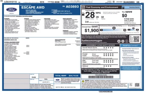 Photos of 2025 Ford Escape ST-Line for sale in Plainwell, MI at Zeigler Ford of Plainwell
