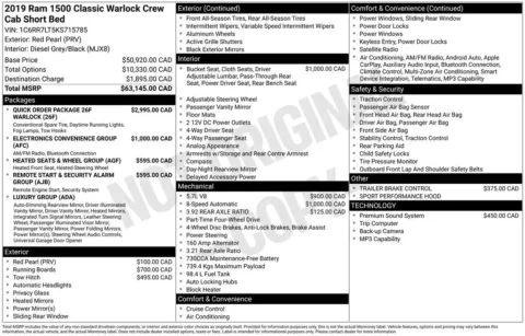 Photos of 2019 Ram 1500 Classic Warlock for sale in Plainwell, MI at Zeigler Ford of Plainwell