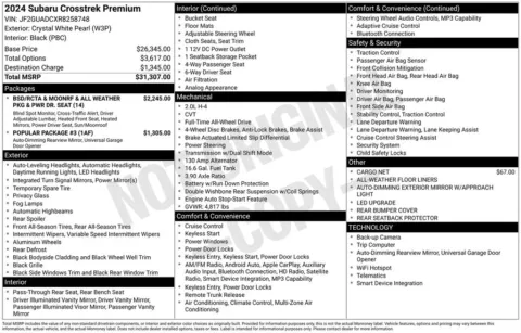 Photos of 2024 Subaru Crosstrek Premium for sale in Plainwell, MI at Zeigler Ford of Plainwell