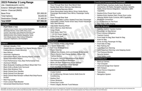 Photos of 2023 Polestar 2 Long Range Dual Motor for sale in Plainwell, MI at Zeigler Ford of Plainwell