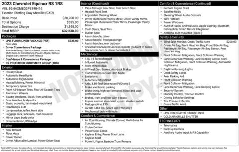 Photos of 2023 Chevrolet Equinox RS for sale in Plainwell, MI at Zeigler Ford of Plainwell