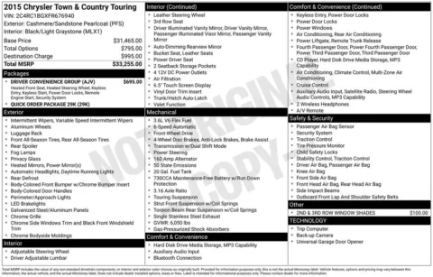 Photos of 2015 Chrysler Town & Country Touring for sale in Plainwell, MI at Zeigler Ford of Plainwell