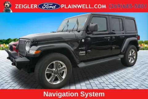 Black 2022 Jeep Wrangler Unlimited Sahara for sale in Plainwell, MI