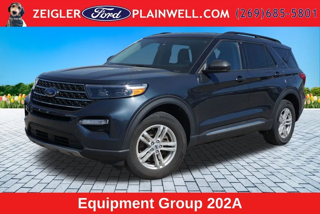 Blue 2023 Ford Explorer XLT for sale in Plainwell, MI