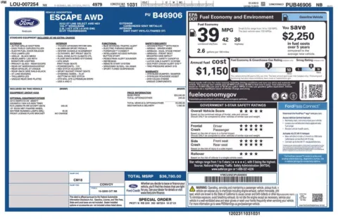 Photos of 2023 Ford Escape Hybrid ST-Line Select for sale in Plainwell, MI at Zeigler Ford of Plainwell