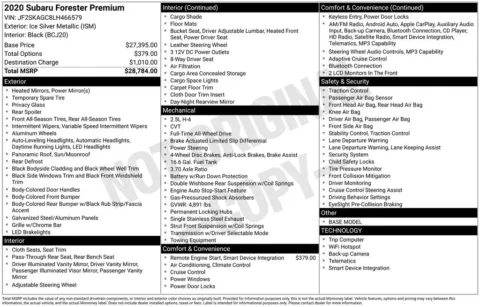 Photos of 2020 Subaru Forester Premium for sale in Plainwell, MI at Zeigler Ford of Plainwell